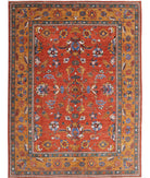 Humna 8'10'' X 11'8'' Hand-Knotted Wool Rug 8'10'' x 11'8'' (265 X 350) / Rust / Gold