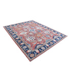 Humna 7'10'' X 9'10'' Hand-Knotted Wool Rug 7'10'' x 9'10'' (235 X 295) / Red / Blue