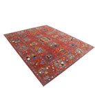 Humna 8'4'' X 9'7'' Hand-Knotted Wool Rug 8'4'' x 9'7'' (250 X 288) / Red / Red