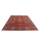 Humna 8'4'' X 9'7'' Hand-Knotted Wool Rug 8'4'' x 9'7'' (250 X 288) / Red / Red