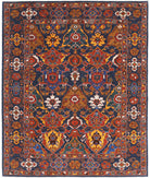 Humna 8'3'' X 9'11'' Hand-Knotted Wool Rug 8'3'' x 9'11'' (248 X 298) / Blue / Red