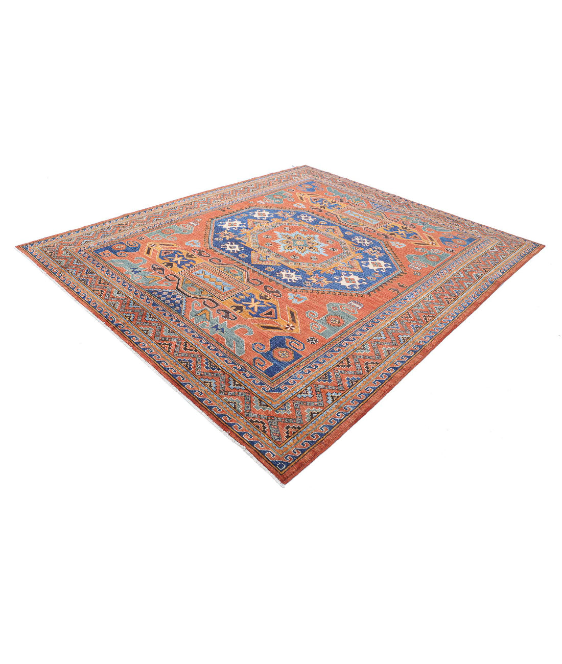 Humna 8'5'' X 10'1'' Hand-Knotted Wool Rug 8'5'' x 10'1'' (253 X 303) / Rust / Rust