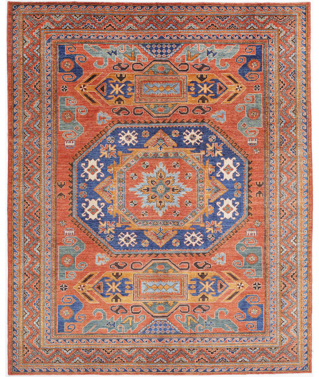 Humna 8'5'' X 10'1'' Hand-Knotted Wool Rug 8'5'' x 10'1'' (253 X 303) / Rust / Rust