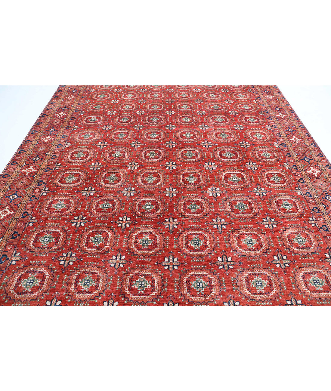 Humna 8'11'' X 11'10'' Hand-Knotted Wool Rug 8'11'' x 11'10'' (268 X 355) / Red / Red