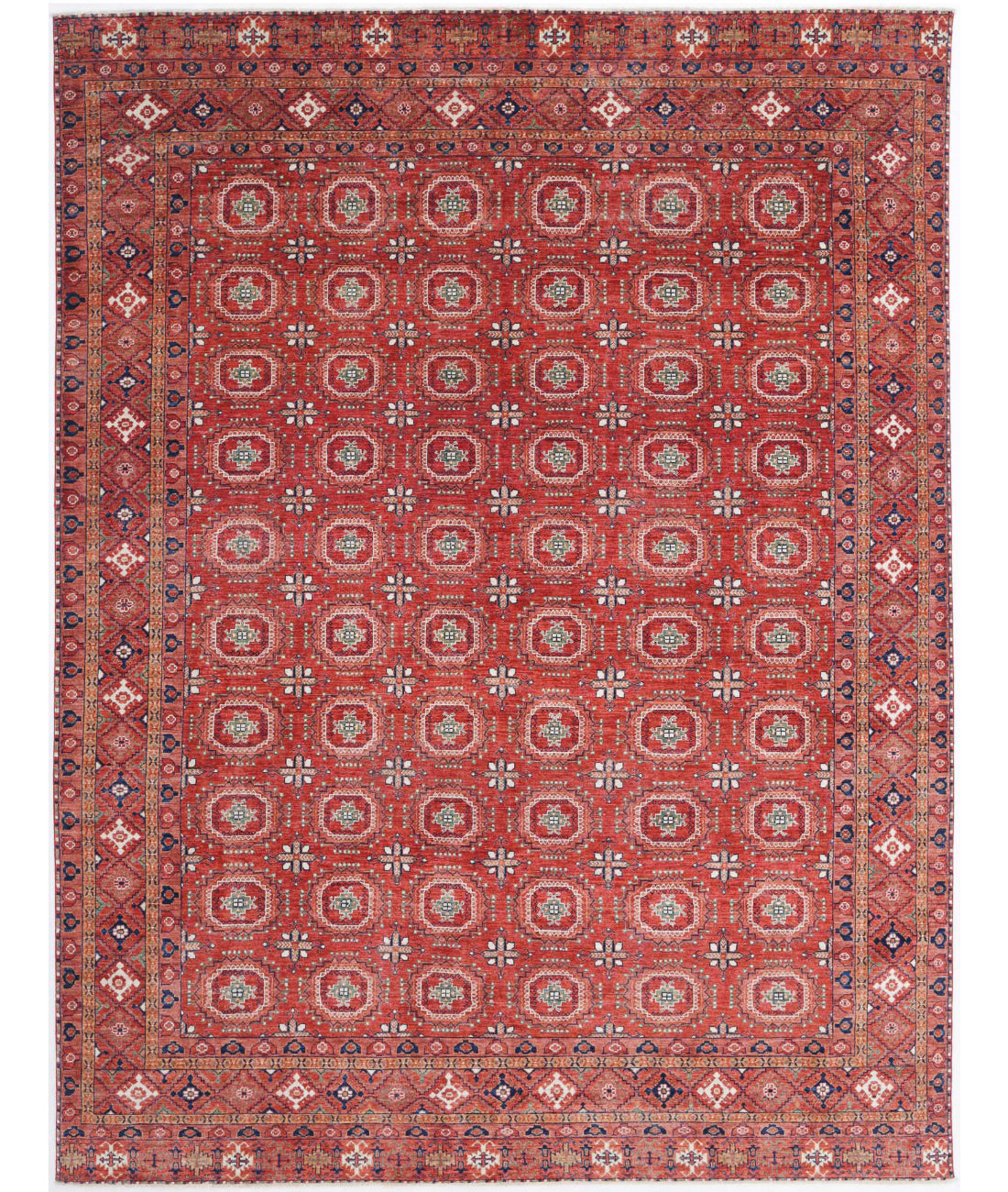 Humna 8'11'' X 11'10'' Hand-Knotted Wool Rug 8'11'' x 11'10'' (268 X 355) / Red / Red