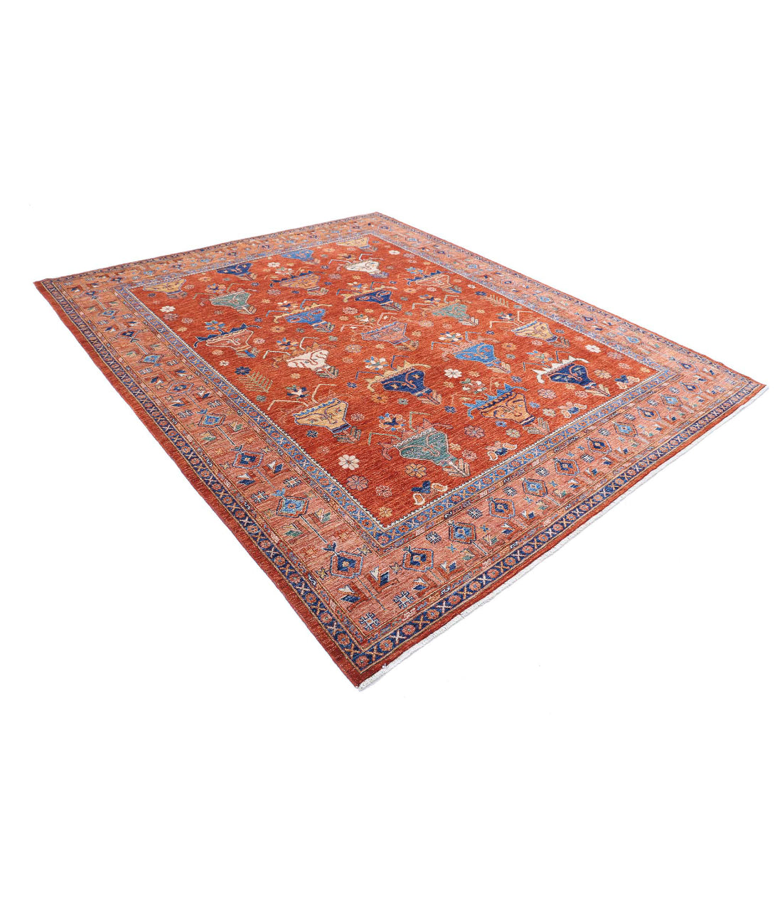 Humna 8'4'' X 10'0'' Hand-Knotted Wool Rug 8'4'' x 10'0'' (250 X 300) / Red / Brown