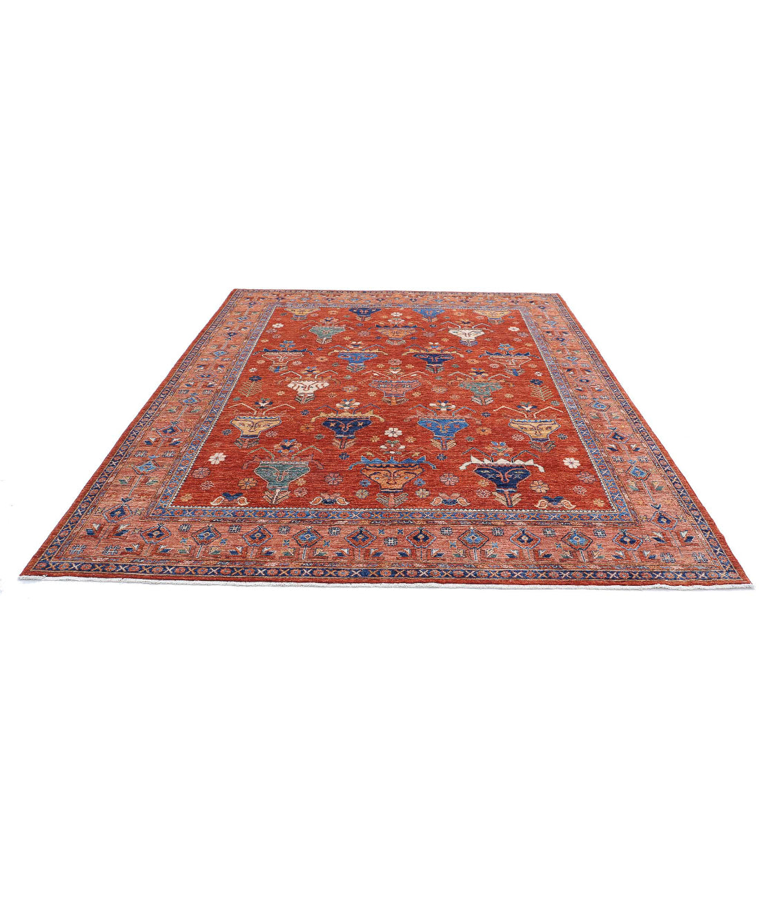 Humna 8'4'' X 10'0'' Hand-Knotted Wool Rug 8'4'' x 10'0'' (250 X 300) / Red / Brown