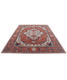 Heriz 8'0'' X 9'8'' Hand-Knotted Wool Rug 8'0'' x 9'8'' (240 X 290) / Ivory / Rust