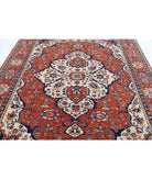 Heriz 8'0'' X 9'8'' Hand-Knotted Wool Rug 8'0'' x 9'8'' (240 X 290) / Ivory / Rust