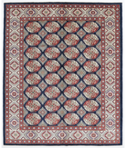 Hand Knotted Humna Wool Rug 8' 3" X 9' 9" 8' 3" X 9' 9" (251 X 297) / Blue / Ivory