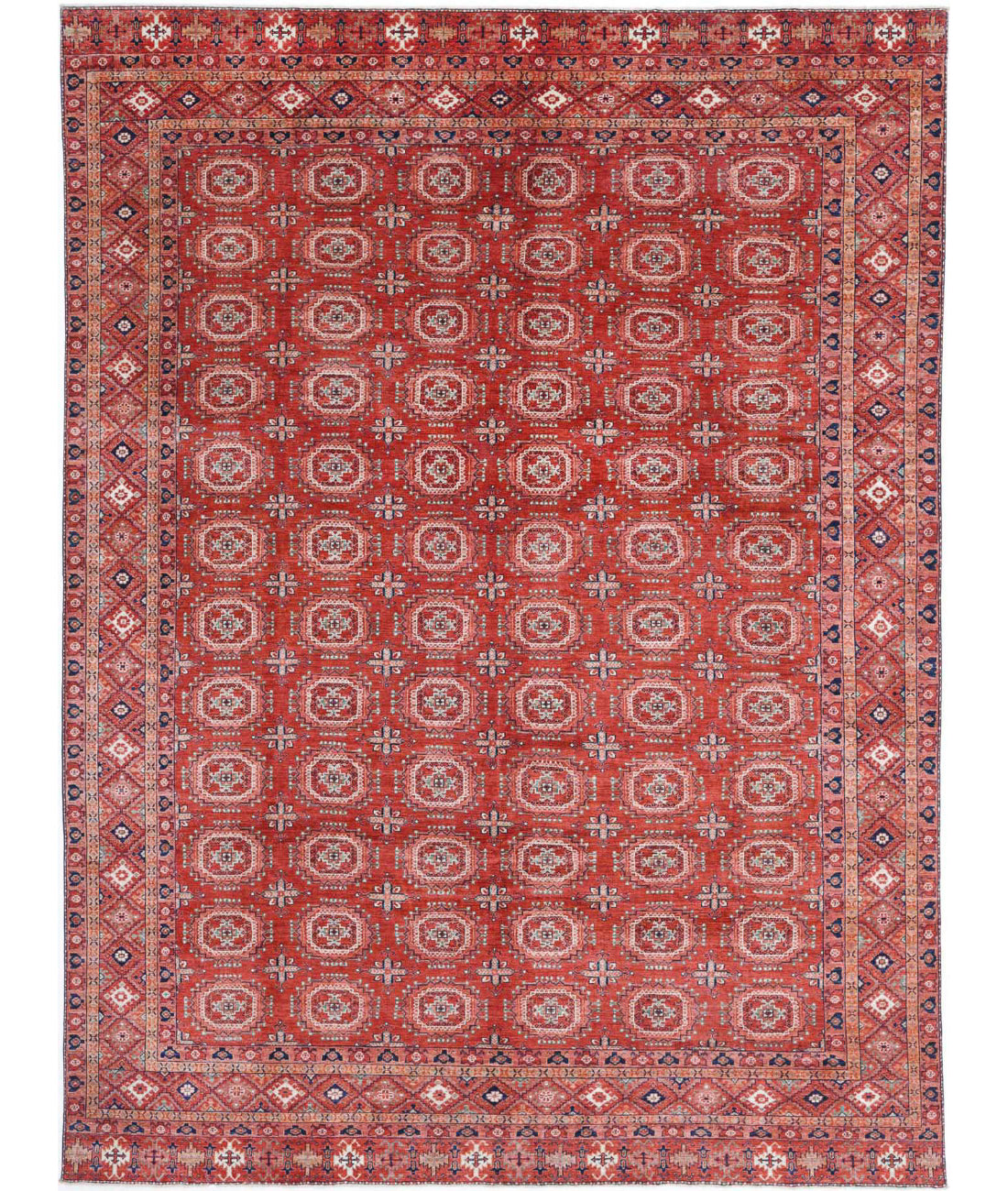 Humna 10'0'' X 13'5'' Hand-Knotted Wool Rug 10'0'' x 13'5'' (300 X 403) / Red / Rust