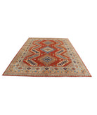 Humna 7'10'' X 9'11'' Hand-Knotted Wool Rug 7'10'' x 9'11'' (235 X 298) / Rust / Ivory