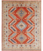 Humna 7'10'' X 9'11'' Hand-Knotted Wool Rug 7'10'' x 9'11'' (235 X 298) / Rust / Ivory