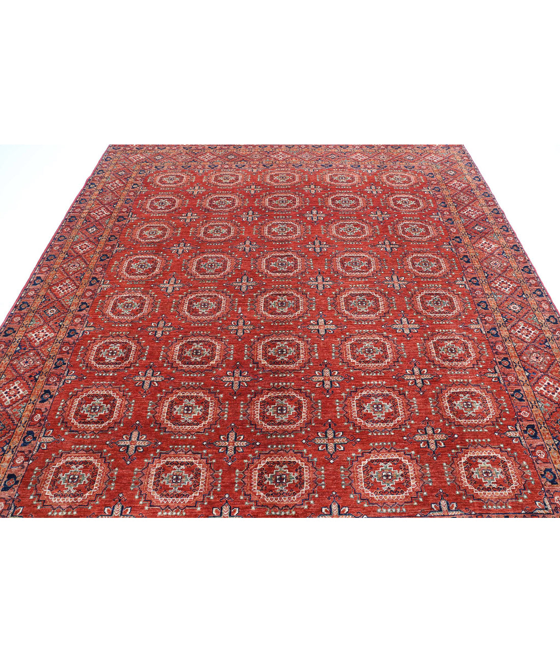 Humna 8'2'' X 9'8'' Hand-Knotted Wool Rug 8'2'' x 9'8'' (245 X 290) / Red / Blue