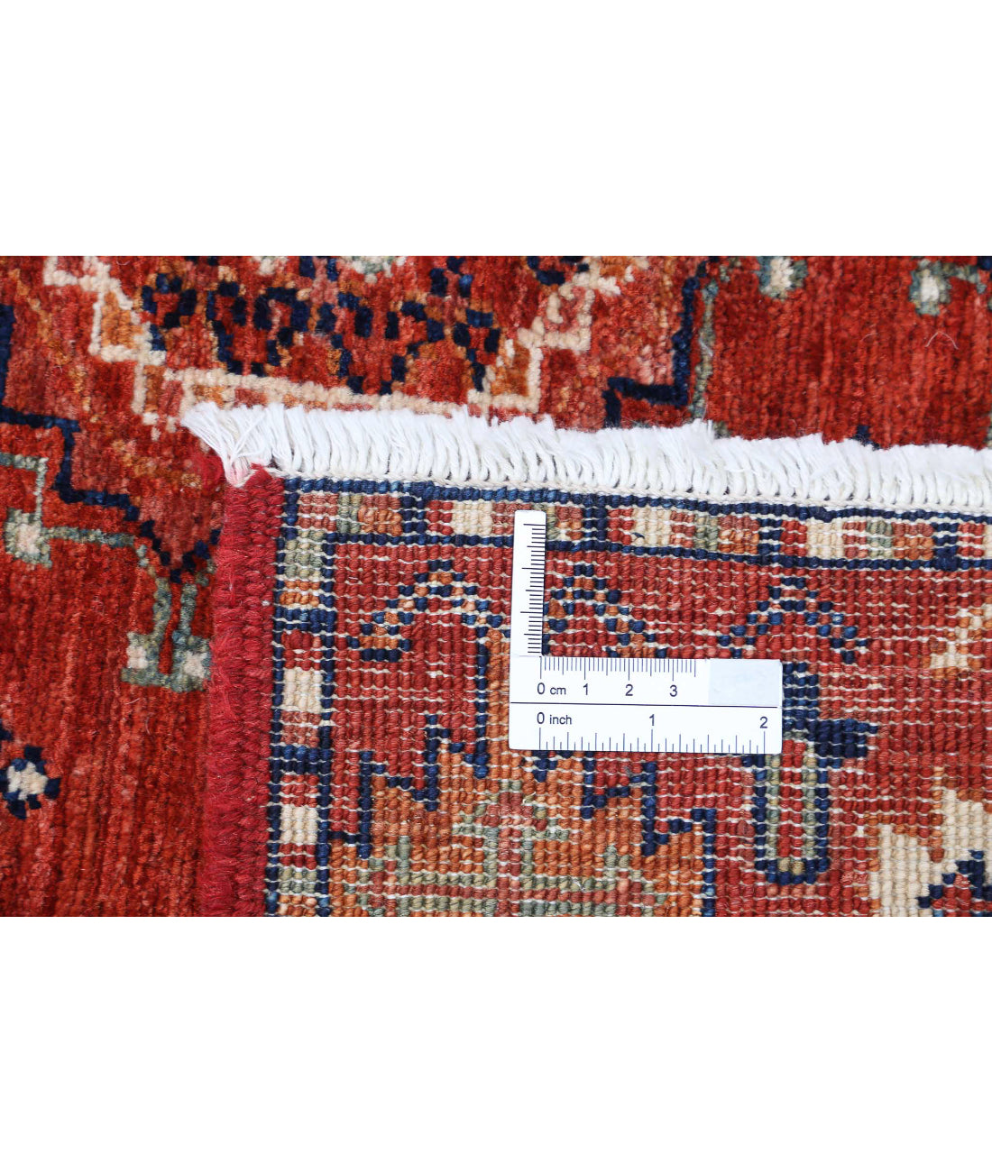 Humna 8'2'' X 9'8'' Hand-Knotted Wool Rug 8'2'' x 9'8'' (245 X 290) / Red / Blue