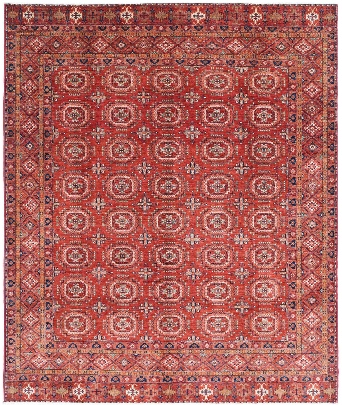 Humna 8'2'' X 9'8'' Hand-Knotted Wool Rug 8'2'' x 9'8'' (245 X 290) / Red / Blue