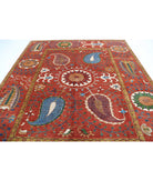 Humna 9'1'' X 10'7'' Hand-Knotted Wool Rug 9'1'' x 10'7'' (273 X 318) / Red / N/A