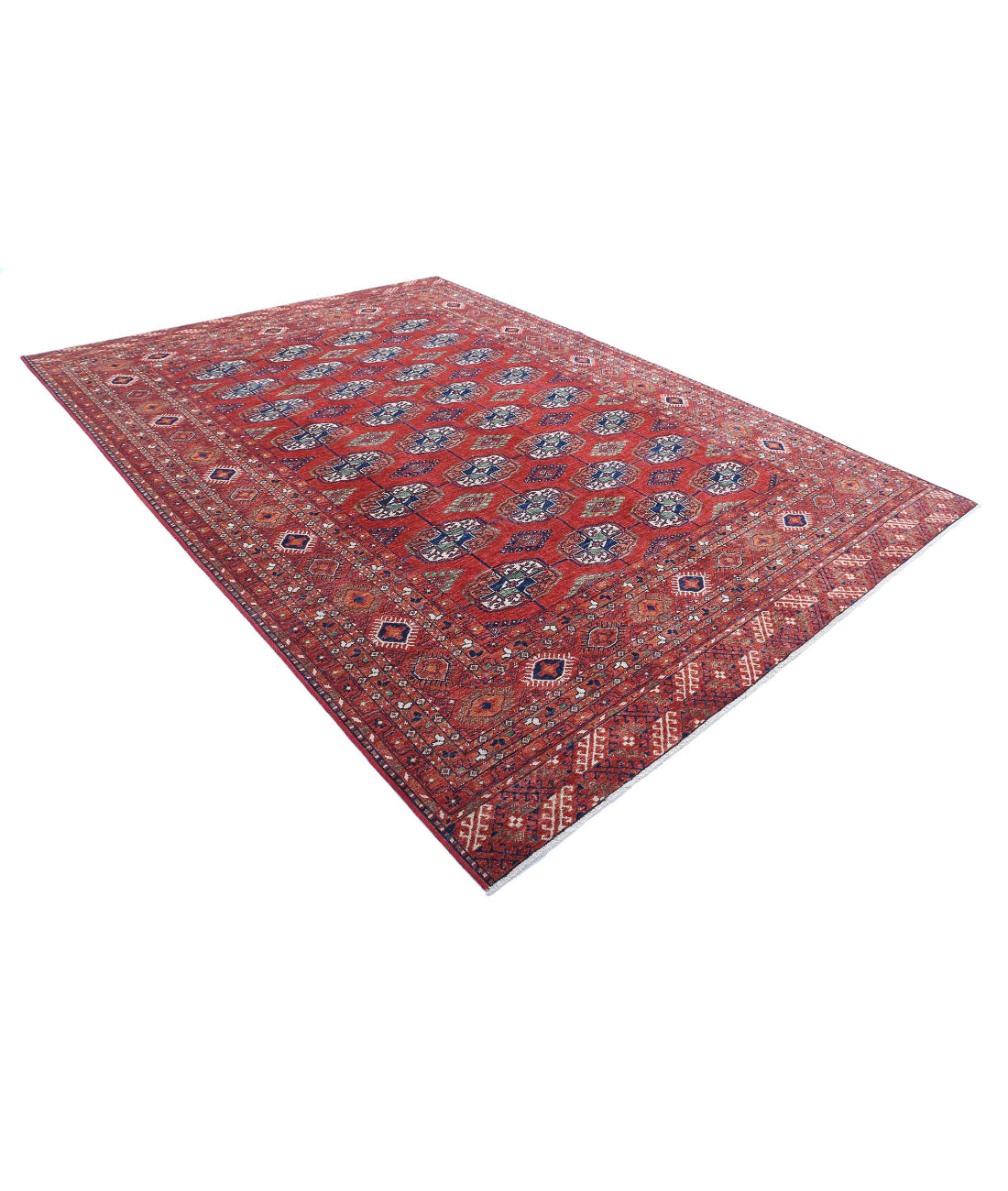 Humna 8'3'' X 11'4'' Hand-Knotted Wool Rug 8'3'' x 11'4'' (248 X 340) / Red / Red