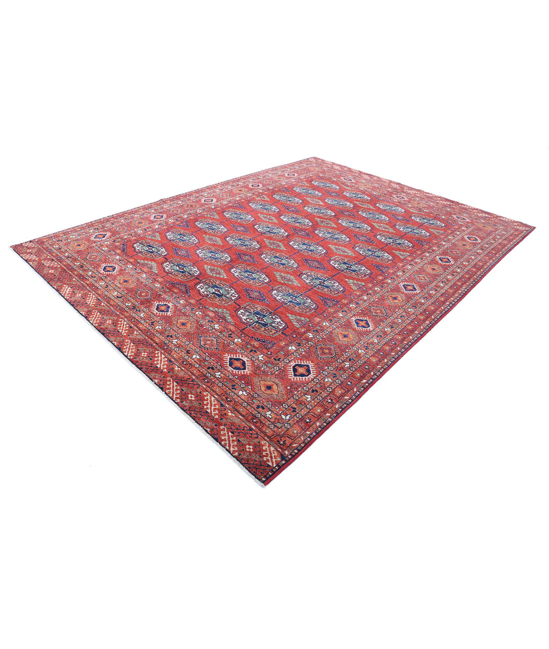 Humna 8'3'' X 11'4'' Hand-Knotted Wool Rug 8'3'' x 11'4'' (248 X 340) / Red / Red