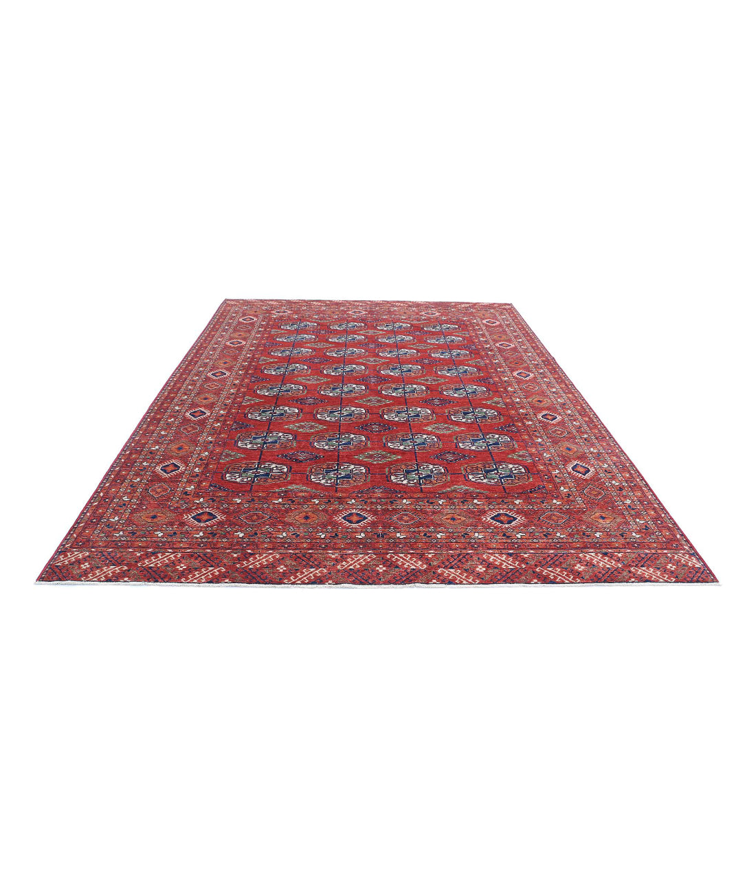 Humna 8'3'' X 11'4'' Hand-Knotted Wool Rug 8'3'' x 11'4'' (248 X 340) / Red / Red