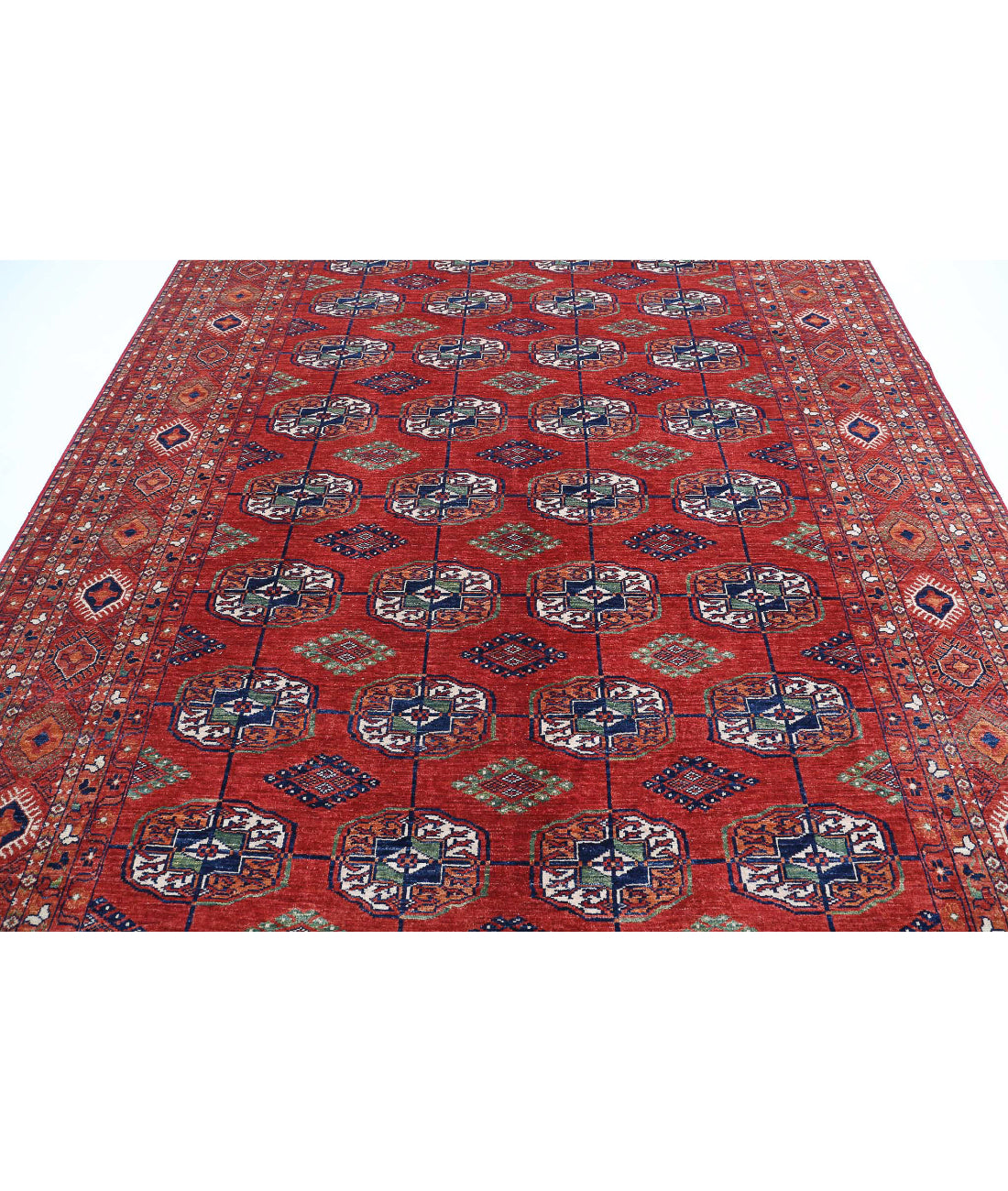 Humna 8'3'' X 11'4'' Hand-Knotted Wool Rug 8'3'' x 11'4'' (248 X 340) / Red / Red