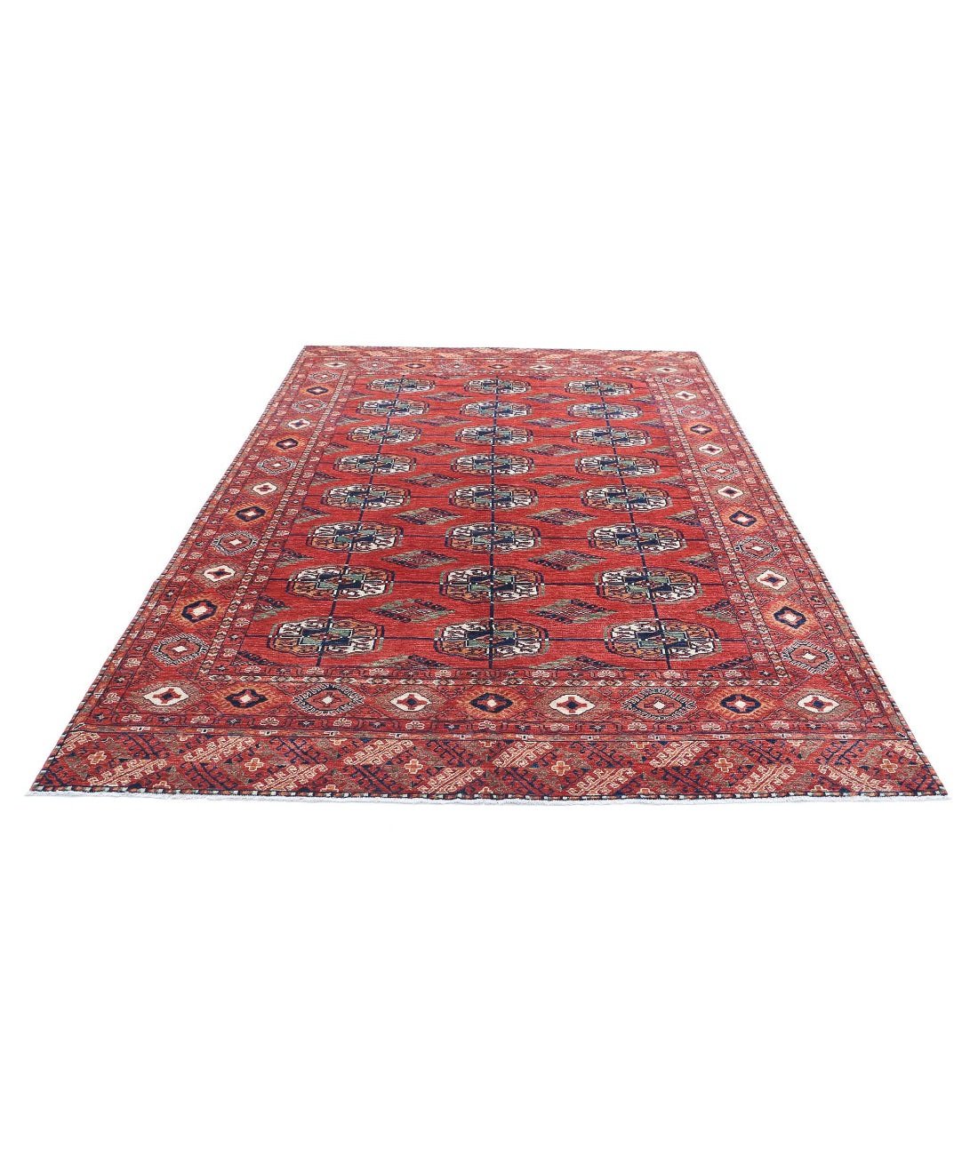 Humna 6'8'' X 9'8'' Hand-Knotted Wool Rug 6'8'' x 9'8'' (200 X 290) / Red / Rust