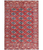 Humna 6'8'' X 9'8'' Hand-Knotted Wool Rug 6'8'' x 9'8'' (200 X 290) / Red / Rust