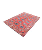 Humna 5'6'' X 7'11'' Hand-Knotted Wool Rug 5'6'' x 7'11'' (165 X 238) / Red / Rust