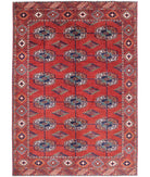 Humna 5'6'' X 7'11'' Hand-Knotted Wool Rug 5'6'' x 7'11'' (165 X 238) / Red / Rust