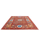 Humna 9'1'' X 10'8'' Hand-Knotted Wool Rug 9'1'' x 10'8'' (273 X 320) / Rust / Gold