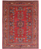 Humna 10'3'' X 13'10'' Hand-Knotted Wool Rug 10'3'' x 13'10'' (308 X 415) / Red / Blue