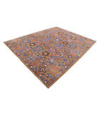 Humna 8'1'' X 10'2'' Hand-Knotted Wool Rug 8'1'' x 10'2'' (243 X 305) / Brown / Blue