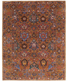 Humna 8'1'' X 10'2'' Hand-Knotted Wool Rug 8'1'' x 10'2'' (243 X 305) / Brown / Blue