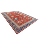 Humna 10'0'' X 13'5'' Hand-Knotted Wool Rug 10'0'' x 13'5'' (300 X 403) / Red / Blue