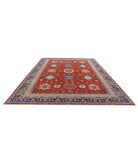 Humna 10'0'' X 13'5'' Hand-Knotted Wool Rug 10'0'' x 13'5'' (300 X 403) / Red / Blue