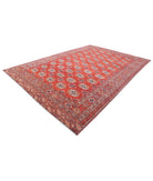 Humna 9'10'' X 14'3'' Hand-Knotted Wool Rug 9'10'' x 14'3'' (295 X 428) / Red / Blue