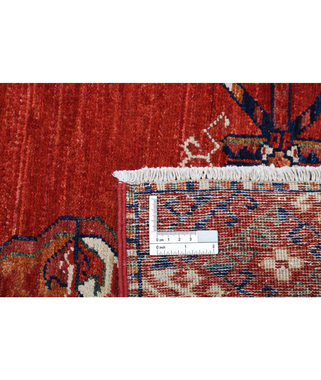 Humna 9'10'' X 14'3'' Hand-Knotted Wool Rug 9'10'' x 14'3'' (295 X 428) / Red / Blue