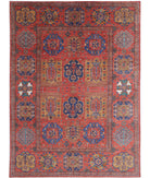 Humna 10'3'' X 14'4'' Hand-Knotted Wool Rug 10'3'' x 14'4'' (308 X 430) / Red / Blue