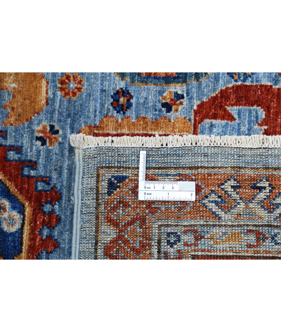 Humna 8'10'' X 11'10'' Hand-Knotted Wool Rug 8'10'' x 11'10'' (265 X 355) / Blue / Rust