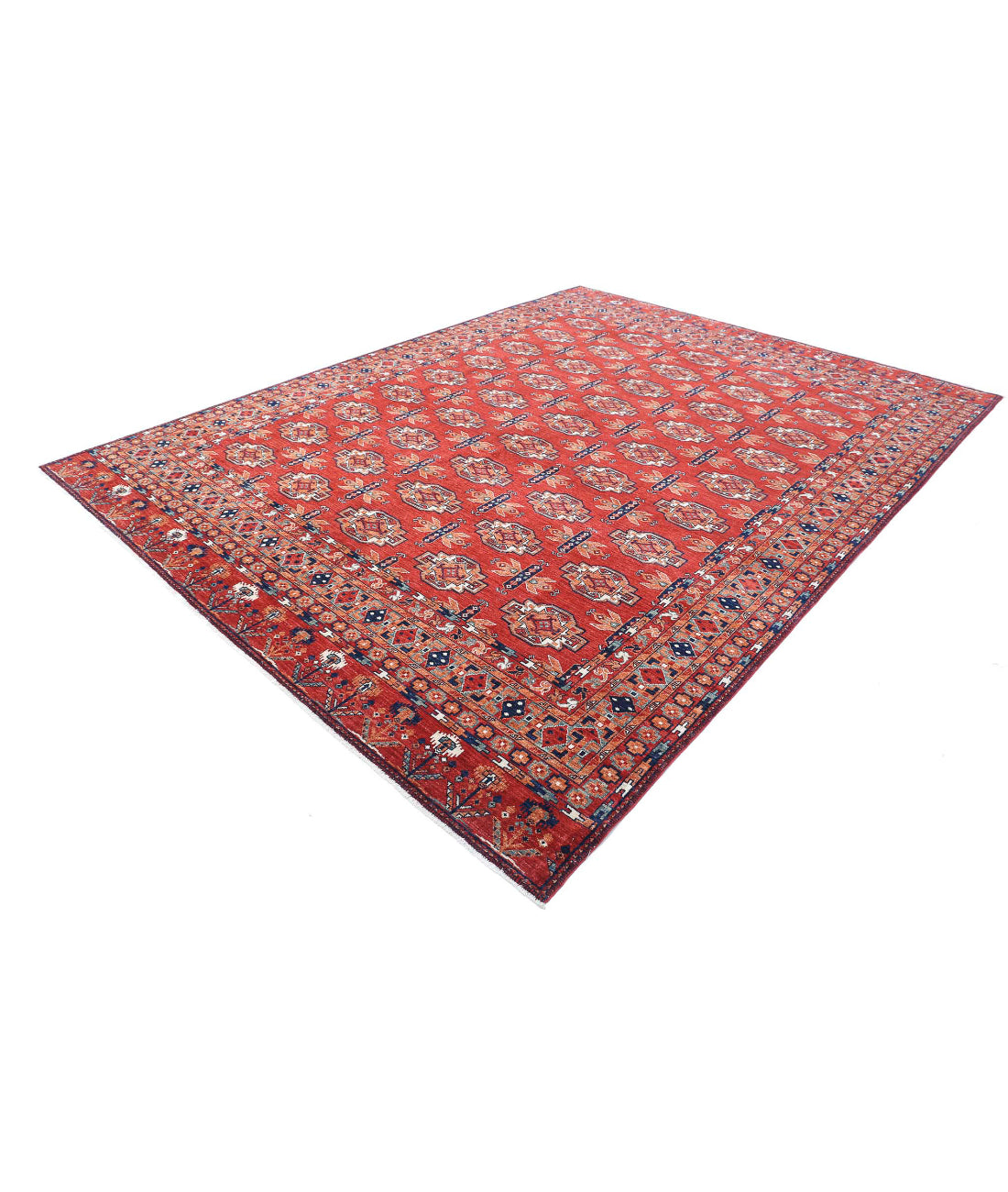 Humna 8'11'' X 11'7'' Hand-Knotted Wool Rug 8'11'' x 11'7'' (268 X 348) / Red / Blue