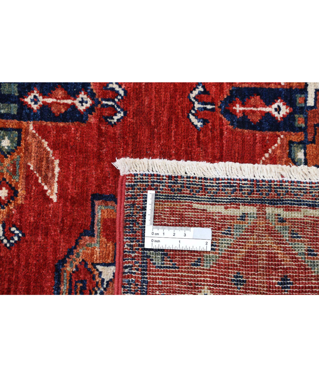 Humna 8'11'' X 11'7'' Hand-Knotted Wool Rug 8'11'' x 11'7'' (268 X 348) / Red / Blue