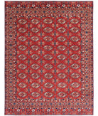 Humna 8'11'' X 11'7'' Hand-Knotted Wool Rug 8'11'' x 11'7'' (268 X 348) / Red / Blue