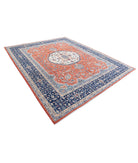 Humna 8'11'' X 10'10'' Hand-Knotted Wool Rug 8'11'' x 10'10'' (268 X 325) / Rust / Blue