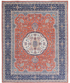 Humna 8'11'' X 10'10'' Hand-Knotted Wool Rug 8'11'' x 10'10'' (268 X 325) / Rust / Blue