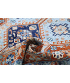 Humna 9'0'' X 12'7'' Hand-Knotted Wool Rug 9'0'' x 12'7'' (270 X 378) / Blue / Rust