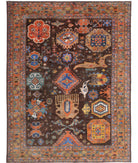 Humna 9'10'' X 12'1'' Hand-Knotted Wool Rug 9'10'' x 12'1'' (295 X 363) / Brown / Gold