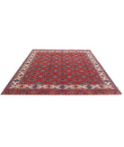 Humna 8'1'' X 9'9'' Hand-Knotted Wool Rug 8'1'' x 9'9'' (243 X 293) / Red / Ivory