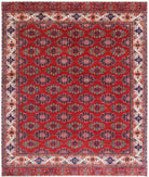 Humna 8'1'' X 9'9'' Hand-Knotted Wool Rug 8'1'' x 9'9'' (243 X 293) / Red / Ivory