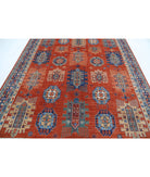 Humna 7'8'' X 9'7'' Hand-Knotted Wool Rug 7'8'' x 9'7'' (230 X 288) / Red / Blue