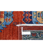 Humna 7'8'' X 9'7'' Hand-Knotted Wool Rug 7'8'' x 9'7'' (230 X 288) / Red / Blue